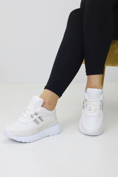 Emax Fiore Beyaz Kadın Spor Ayakkabı - Resim 3