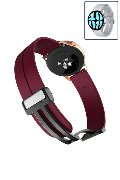KRETON KRETON Samsung Galaxy Watch 6 40mm / 44mm Uyumlu Kordon Magnetic Klipsli Premium Kayış - Resim 9