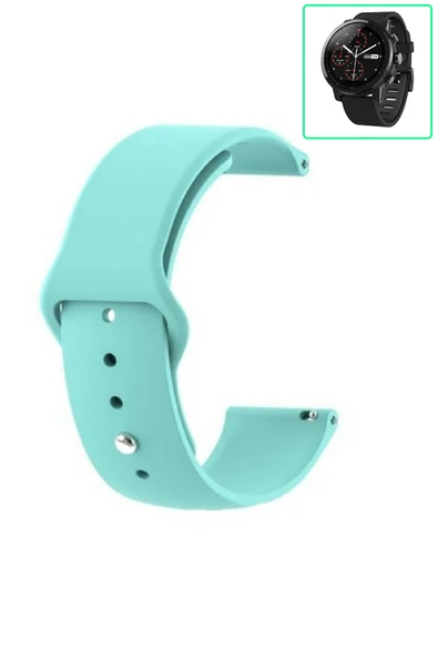 KRETON KRETON Amazfit Pace 2 Stratos Uyumlu BORDO Kordon Yumuşak Dokulu Silikon Kayış - Resim 2