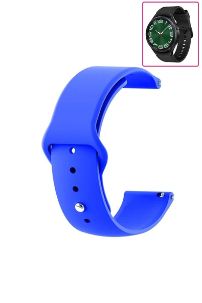 KRETON KRETON Samsung Galaxy Watch 6 Classic 43mm / 47mm Uyumlu Kordon Yumuşak Dokulu Silikon Kayış - Resim 7