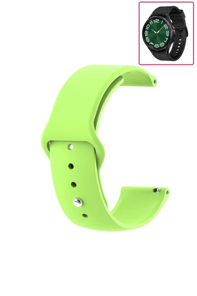 KRETON KRETON Samsung Galaxy Watch 6 Classic 43mm / 47mm Uyumlu Kordon Yumuşak Dokulu Silikon Kayış - Resim 2