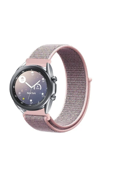 KRETON KRETON Samsung Galaxy Watch 3 41mm Uyumlu Spor Kumaş Desenli Cırt Cırtlı Kordon Kayış - Resim 3