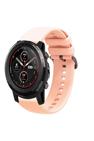 KRETON KRETON Amazfit 3 Stratos Uyumlu Kordon Yumuşak Dokulu Soft Renk Tokalı Silikon Kayış - Resim 5