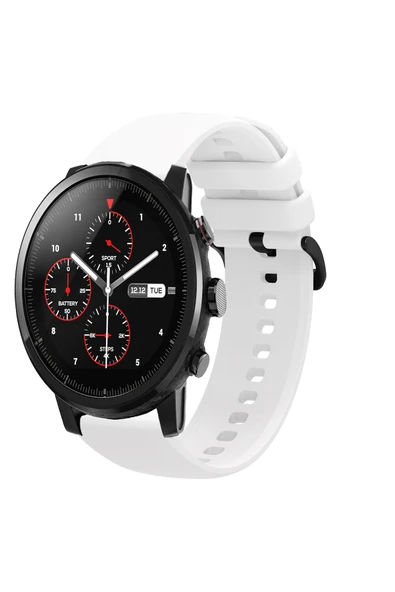 KRETON KRETON Amazfit Pace 2 Stratos Uyumlu Kordon Yumuşak Dokulu Soft Renk Tokalı Silikon Kayış - Resim 2