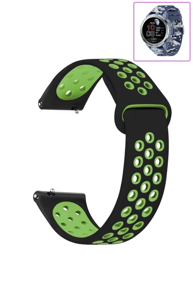 KRETON KRETON Honor Watch Gs Pro Uyumlu Kordon Yumuşak Dokulu Delikli Desenli Silikon Kayış - Resim 6