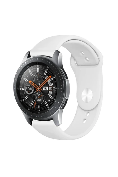 KRETON KRETON Samsung Galaxy Watch 46mm Uyumlu Koyu Yeşil Kordon Yumuşak Dokulu Silikon Kayış - Resim 6