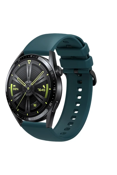 KRETON KRETON Huawei Watch Gt3 46mm Uyumlu Kordon Yumuşak Dokulu Soft Renk Tokalı Silikon Kayış - Resim 3