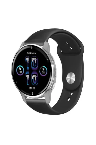 KRETON KRETON Garmin Forerunner 55 Ile Uyumlu Yumuşak Dokulu Silikon Kordon Kayış (20MM) - Resim 7