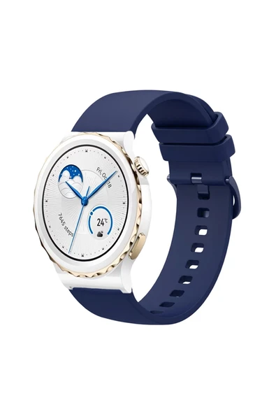 KRETON KRETON Huawei Watch Gt3 Pro 43mm ile Uyumlu Kordon Yumuşak Dokulu Soft Renk Tokalı Silikon Kayış - Resim 4