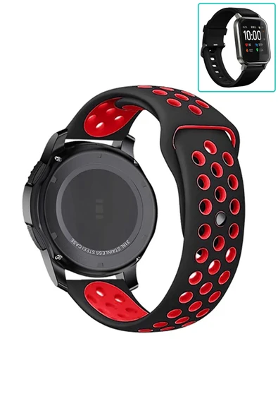 KRETON KRETON Haylou LS02 Uyumlu Kordon Yumuşak Dokulu Delikli Silikon Kayış - Resim 2