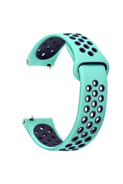 KRETON KRETON Huawei Watch 3 - 3 Pro Uyumlu Kordon Yumuşak Dokulu Delikli Desenli Silikon Kayış - Resim 3