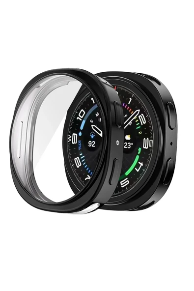 KRETON KRETON Samsung Galaxy Watch 8 40mm ile Uyumlu Kasa Ve Ekran Koruyucu 360 Tam Koruma Silikon Kılıf - Resim 3
