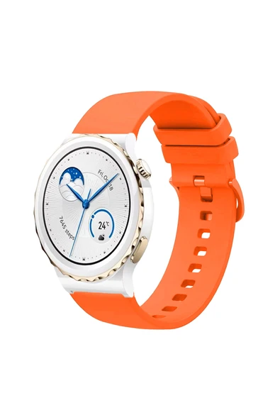 KRETON KRETON Huawei Watch Gt3 Pro 43mm ile Uyumlu Kordon Yumuşak Dokulu Soft Renk Tokalı Silikon Kayış - Resim 2