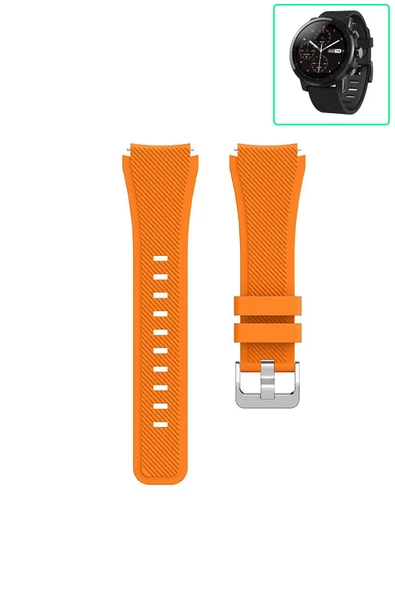 KRETON KRETON Amazfit Pace 2 Stratos Akıllı Saat Uyumlu Tırtık Desenli Silikon Kordon Kayış - Resim 9