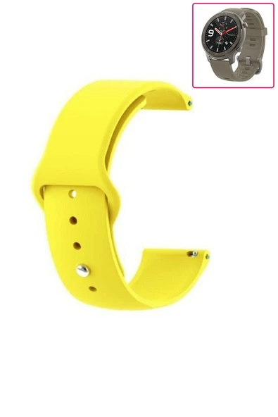 KRETON KRETON Amazfit GTR 47mm Uyumlu AÇIK YEŞİL Kordon Yumuşak Dokulu Silikon Kayış - Resim 10