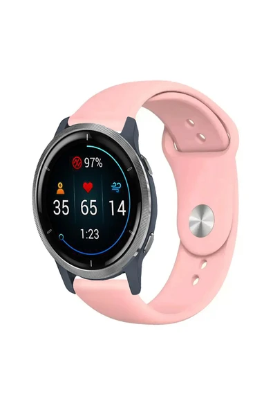 KRETON KRETON Garmin Venu 2 Ile Uyumlu Yumuşak Dokulu Silikon Kordon Kayış - Resim 8
