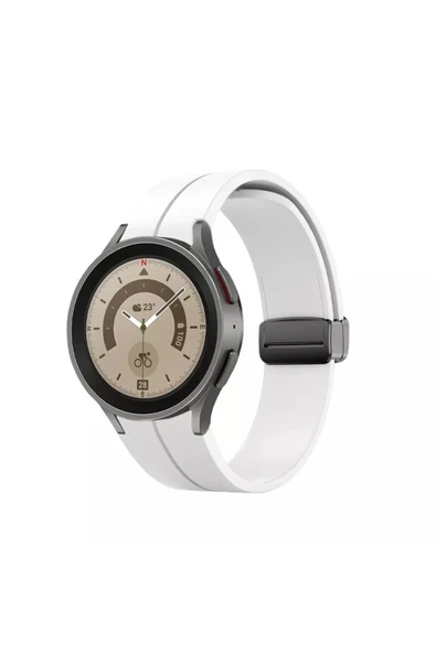 KRETON KRETON Samsung Galaxy Watch 4 40mm/44mm Uyumlu Magnetic Klipsli Premium Kordon Kayış - Resim 2