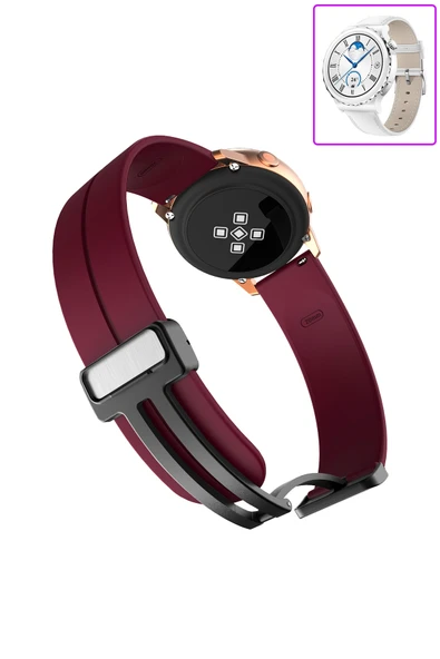 KRETON KRETON Huawei Watch Gt3 Pro 43mm Uyumlu Kordon Magnetic Klipsli Premium Kayış ürün görseli