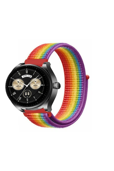 KRETON KRETON Huawei Watch Buds Uyumlu Spor Kumaş Desenli Cırt Cırtlı Kordon Kayış - Resim 6