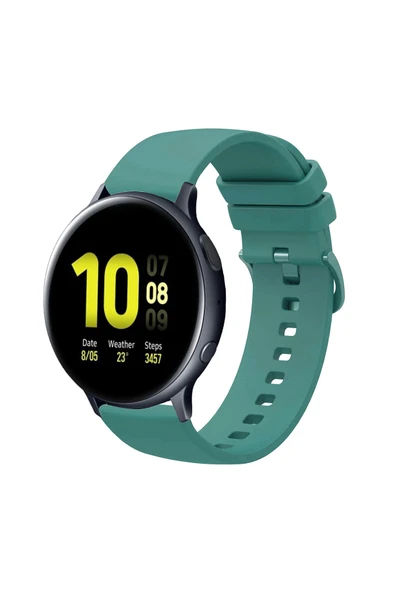 KRETON KRETON Samsung Galaxy Watch Active 2 40mm/44mm  Uyumlu Kordon Yumuşak Dokulu Soft Renk Tokalı Silikon Kayış - Resim 5