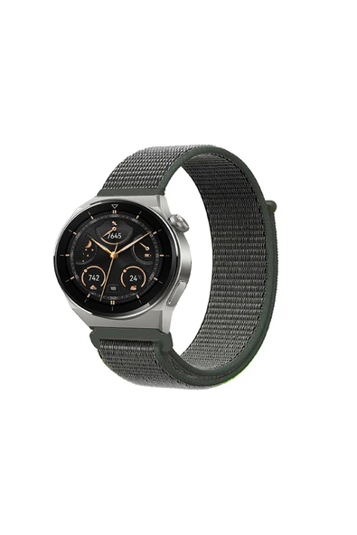 KRETON KRETON Huawei Watch Gt3 Pro 46mm Uyumlu Spor Kumaş Desenli Cırt Cırtlı Kordon Kayış - Resim 4