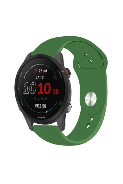 KRETON KRETON Garmin Forerunner 255 Ile Uyumlu Yumuşak Dokulu Silikon Kordon Kayış - Resim 3