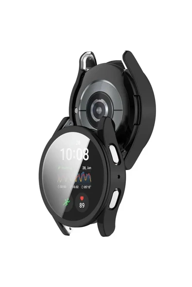 KRETON KRETON Samsung Galaxy Watch 7 44mm ile Uyumlu Kasa Ve Ekran Koruyucu 360 Tam Koruma Silikon Kılıf - Resim 6