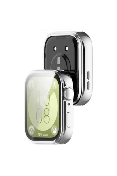 KRETON KRETON Huawei Watch Fit 3 ile Uyumlu Kasa ve Ekran Koruyucu 360 Tam Koruma Silikon Kılıf - Resim 5