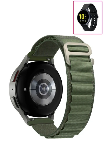 KRETON KRETON Samsung Galaxy Watch Active 2 40mm/44mm Uyumlu Kordon Alpine Loop Döngü Spor Kayış - Resim 8