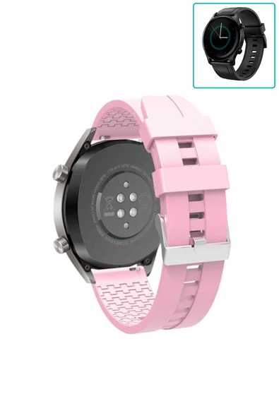 KRETON KRETON Haylou RS3 LS04 Akıllı Saat Ile Uyumlu Kaliteli Tokalı Siyah Silikon Kordon Kayış - Resim 7