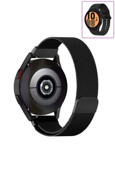 KRETON KRETON Samsung Galaxy Watch 4 40mm/44mm Uyumlu Kordon Hasır Metal Örgü Mıknatıslı Milano Kayış - Resim 4