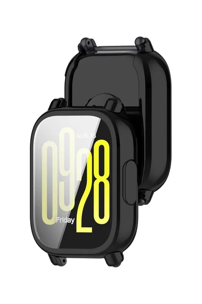 KRETON KRETON Redmi Watch 5 Lite ile Uyumlu Kasa Ve Ekran Koruyucu 360 Tam Koruma Silikon Kılıf - Resim 7