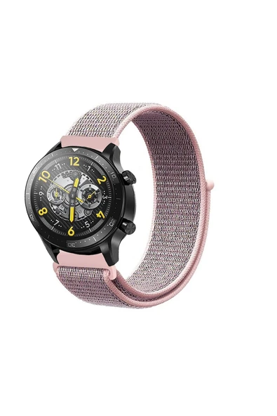 KRETON KRETON Realme Watch 2 ve 2 Pro Uyumlu Spor Kumaş Desenli Cırt Cırtlı Kordon Kayış - Resim 3