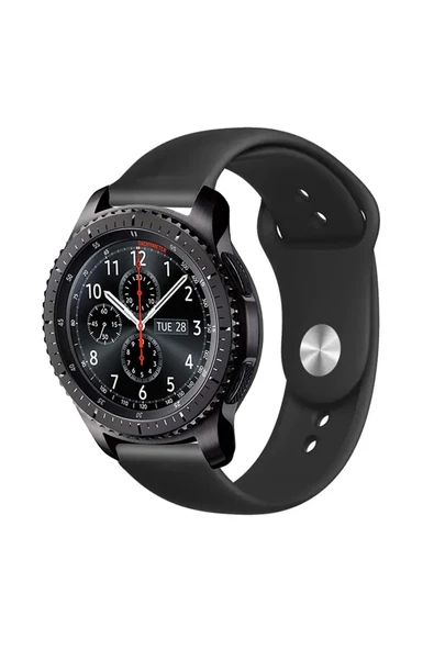KRETON KRETON Samsung Gear S3 Frontier Uyumlu Koyu Yeşil Kordon Yumuşak Dokulu Silikon Kayış - Resim 11