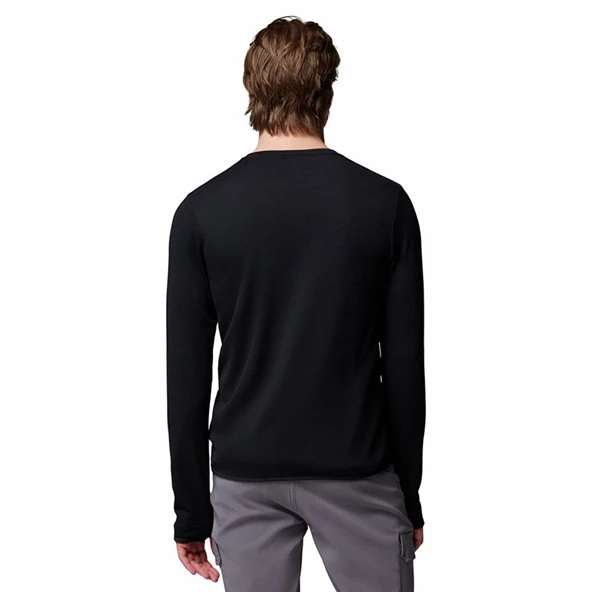 Columbia Tech Trail™ Utility Warm LS Crew Siyah Erkek Outdoor Uzun Kollu T-Shirt AE9975-010 - Resim 3