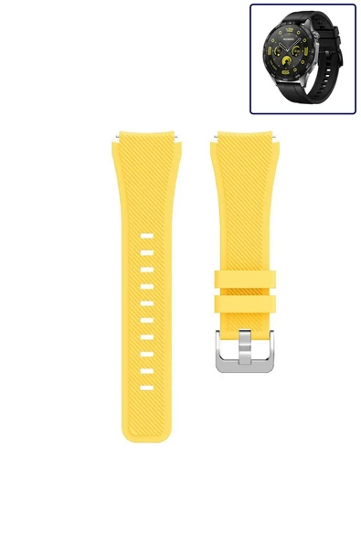 KRETON KRETON Huawei Watch Gt4 46mm Akıllı Saat Uyumlu Tırtık Desenli Silikon Kordon Kayış - Resim 10