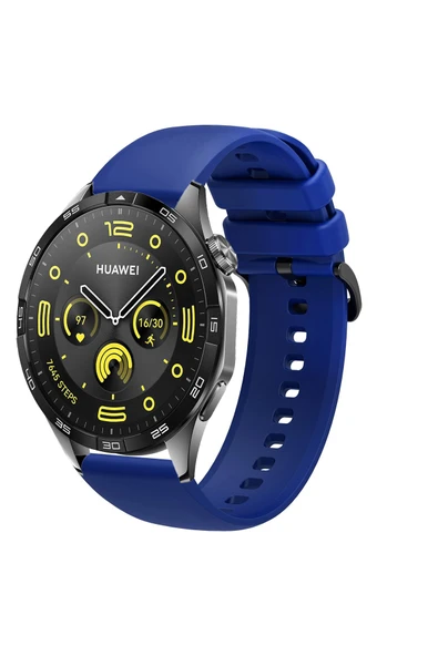 KRETON KRETON Huawei Watch Gt4 46mm Uyumlu Kordon Yumuşak Dokulu Soft Renk Tokalı Silikon Kayış - Resim 8