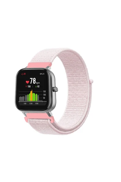 KRETON KRETON Amazfit GTS-GTS2-GTS2E-GTS3-GTS4-GTS4 Mini Uyumlu Spor Kumaş Desenli Cırt Cırtlı Kordon Kayış - Resim 5