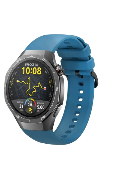 KRETON KRETON Huawei Watch GT5 PRO (46mm) Uyumlu Kordon Yumuşak Dokulu Soft Renk Tokalı Silikon Kayış - Resim 6