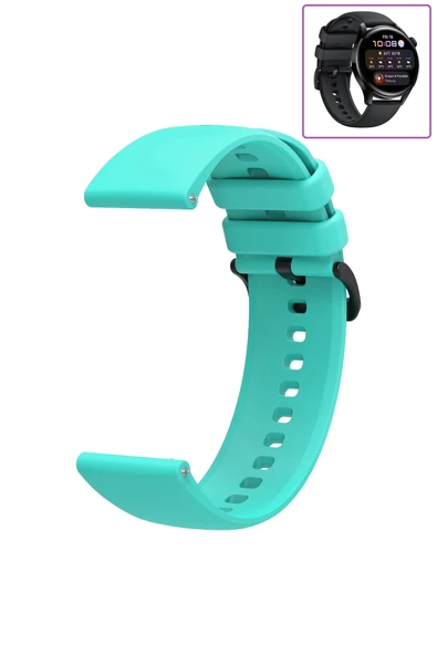 KRETON KRETON Huawei Watch 3 - 3 Pro Uyumlu Kordon Yumuşak Dokulu Soft Renk Tokalı Silikon Kayış - Resim 8