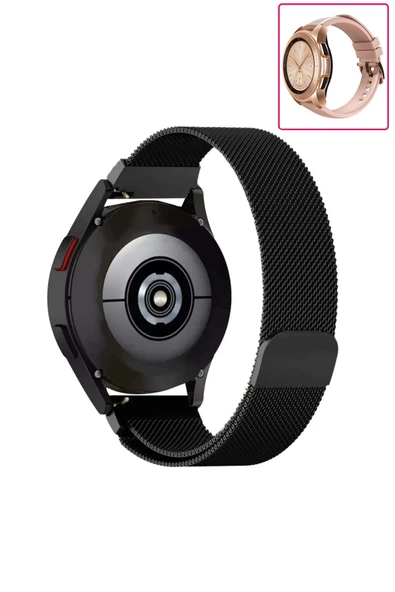 KRETON KRETON Samsung Galaxy Watch 42mm Uyumlu Kordon Hasır Metal Örgü Mıknatıslı Milano Kayış - Resim 4