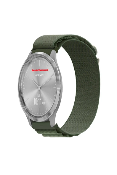 KRETON KRETON Garmin Vivomove 3 Uyumlu Kordon Alpine Loop Döngü Spor Kayış - Resim 7