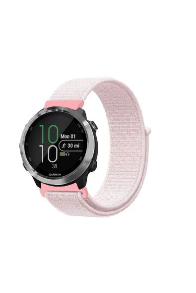 KRETON KRETON Garmin Forerunner 645 / 645 Music Uyumlu Spor Kumaş Desenli Cırt Cırtlı Kordon Kayış - Resim 5