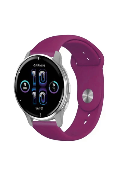 KRETON KRETON Garmin Venu2 Plus Ile Uyumlu Yumuşak Dokulu Silikon Kordon Kayış (20MM) - Resim 10