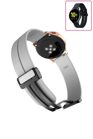 KRETON KRETON Samsung Galaxy Watch Active 2 40mm/44mm Uyumlu Kordon Magnetic Klipsli Premium Kayış ürün görseli