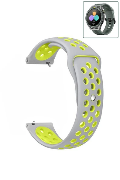 KRETON KRETON Huawei Watch Gt3 SE Uyumlu Kordon Yumuşak Dokulu Delikli Desenli Silikon Kayış - Resim 3