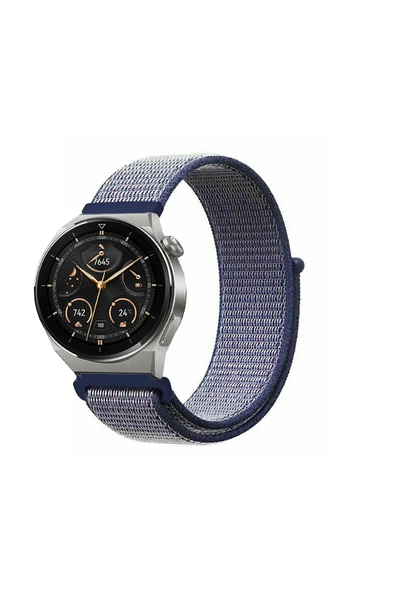 KRETON KRETON Huawei Watch Gt3 Pro 46mm Uyumlu Spor Kumaş Desenli Cırt Cırtlı Kordon Kayış - Resim 2