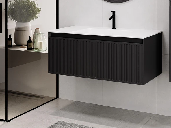 Denko Belgrad 101 cm (Antrasit) Banyo Dolabı (Alt Modül Lavabo) ürün görseli