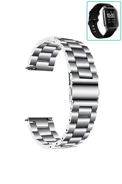 KRETON KRETON Haylou Ls02 Uyumlu Kordon Baklava Model Paslanmaz Çelik Kayış - Resim 2