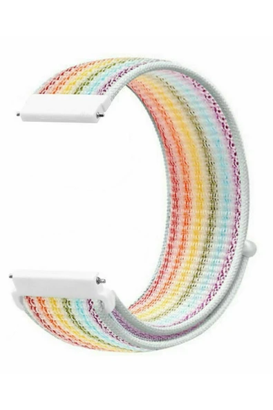 KRETON KRETON Garmin VivoMove Luxe , Style , HR Uyumlu Spor Kumaş Desenli Cırt Cırtlı Kordon Kayış - Resim 4